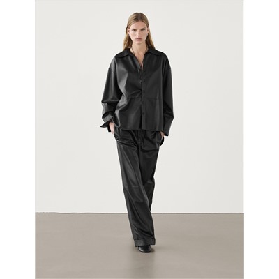 Pantalón jogger piel napa