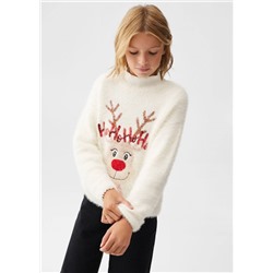Jersey jacquard navideño -  Niña | MANGO OUTLET España