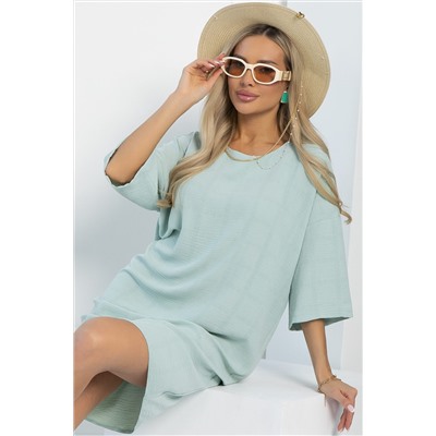 Платье футболка (мята) П13036-34М