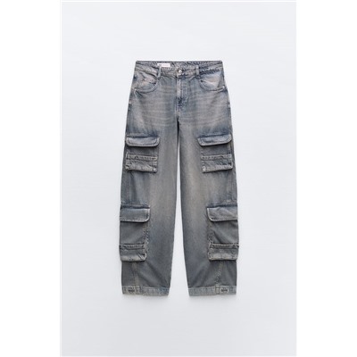 JEANS TRF CARGO TIRO MEDIO