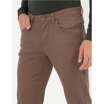 Brown Slim Fit Canvas Bloys