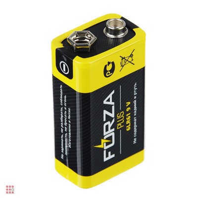 Батарейка щелочная, 1 шт, тип Крона (6LR61), BL, FORZA "Alkaline"