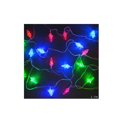 Гирлянда светодиодная 3 м 20 LED Елочки / GT605 /уп 100/