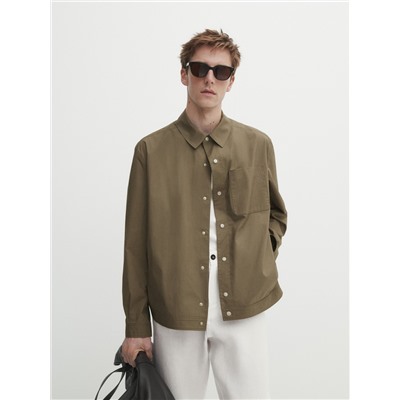 Sobrecamisa algodón bolsillo pecho