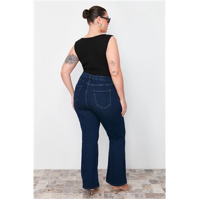 Синяя высокая талия Totes Totes Zipper Flare Jeans TBBAW23CJ00041