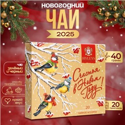 Чай новогодний в пакетиках "С Новым Годом", ассорти, 20 п х 2 г
