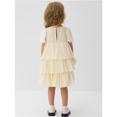 Платье для девочки MINAKU: PartyDress, цвет молочный, рост 122 см