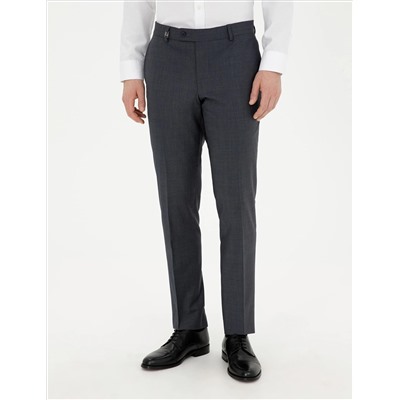 Темно -синяя тканевые брюки Slim Slim Fit