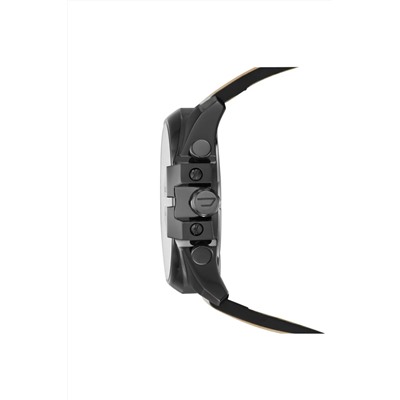 Reloj de cuarzo de piel - Camel y cromo