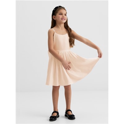 Платье для девочки, MINAKU :Party Dress, цвет молочный, рост 128 см