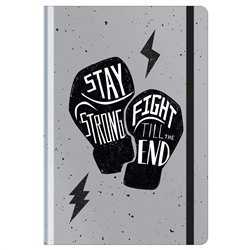 Ежедневник недатированный А5, 128л., 7БЦ, BG "Stay strong", матовая ламинация, на резинке