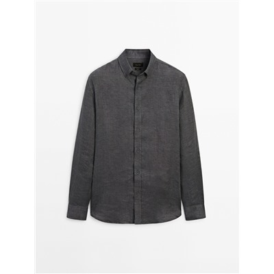 Camisa 100% lino regular fit
