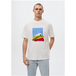 Camiseta estampada algodón -  Hombre | MANGO OUTLET España