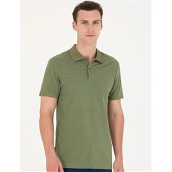 Хаки Slim Fit Polo Yaka T -Fork