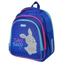 Ранец Först F-BASE "Sweet bunny" 36*29*17см, 3 отделения, 2 кармана, анатомическая спинка