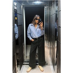JEANS Z1975 WIDE LEG CROP TIRO ALTO NERVIO FRONTAL