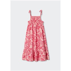 Vestido fruncido estampado -  Niña | MANGO OUTLET España