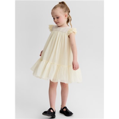 Платье для девочки MINAKU: PartyDress, цвет молочный, рост 116 см