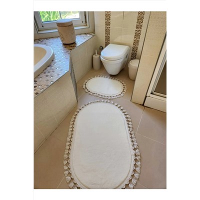 YTR HOME моющийся нескользящий коврик для ванной с бахромой и точками, мягкий плюшевый коврик для ванной 60x100ve40x60cm