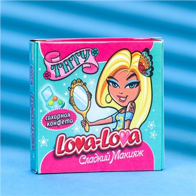 Сахарная конфета "Lova-Lova Сладкий макияж" с татуировкой, 10 г