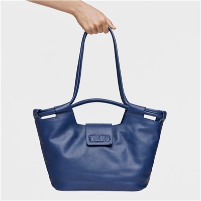 Bolso capazo Sun - cuero - azul marino