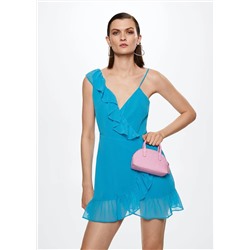 Vestido escote asimétrico -  Mujer | MANGO OUTLET España