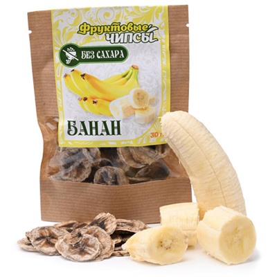 Фруктовые чипсы "Банан", 30г