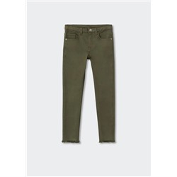 Jeans skinny bajo deshilachado -  Niña | MANGO OUTLET España
