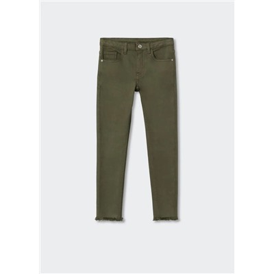 Jeans skinny bajo deshilachado -  Niña | MANGO OUTLET España