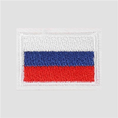 Термоаппликация «Флаг России», 3.5×2.5 см, фасовка 10 шт., разноцветная