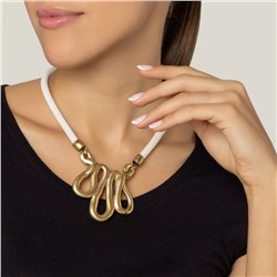 Collar dorado Gloria Mago diseño curvas zamak dorado 40cm
