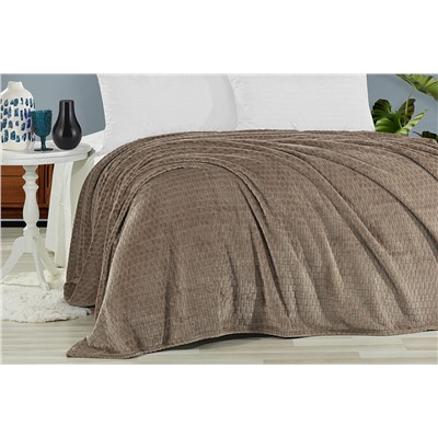 Плед KARVEN Super Soft MELINDA 200*220 п/э евро Р 942 капучино (Акция).