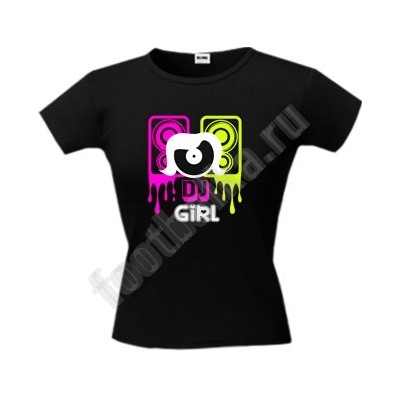 Футболка "DJ Girl" светится в УФ