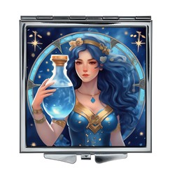 ZER2-0748 Складное зеркало квадратное Знак Зодиака Водолей