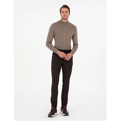 Brown Slim Fit Canvas Bloys