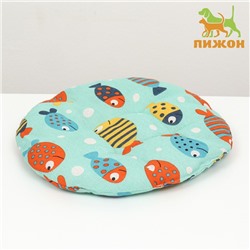 Коврик для животных (хлопковый наполнитель), 33 см, с рыбками