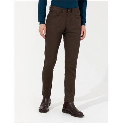 Brown Slim Fit Canvas Bloys