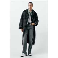 JEANS TRF WIDE LEG TIRO ALTO