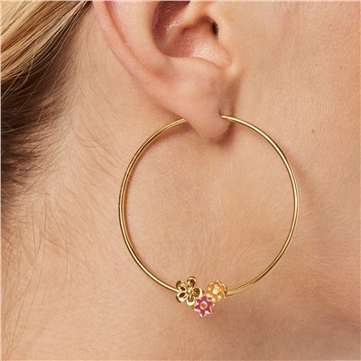 Pendientes de aro - plata 925 - dorado