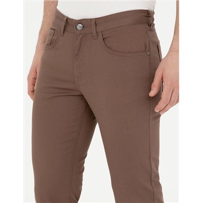 Brown Slim Fit Canvas Bloys