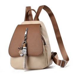 Женский кожаный рюкзак R-111 BEIGE