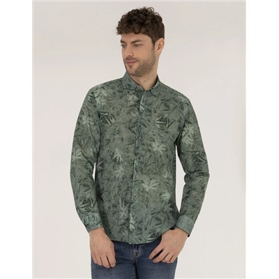 Haki Slim Fit рубашка с длинным рукавом