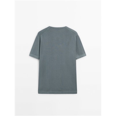 Camiseta punto 100% algodón manga corta