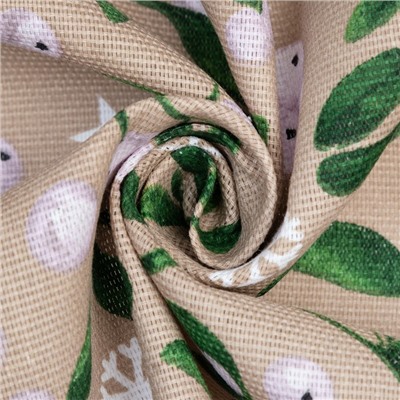 Скатерть новогодняя Доляна Frosty berries 149х110+/- 3см, 100% хл, рогожка 164 г/м2