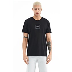 Черная мужская футболка с круглым вырезом Adney — 88230 A11ER-88230