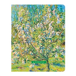Дневник 1-11 кл. 48л. ЛАЙТ Greenwich Line "Spring melody", ткань, печать, тисн. фольгой, тон. блок, ляссе
