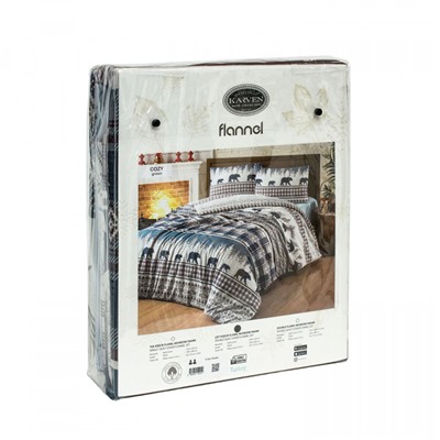 Постельное белье Карвен фланель евро N244 COZY Green