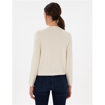 Ecru Slim Fit Nititual Cardigan