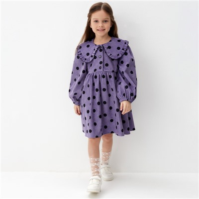 Платье детское вельветовое KAFTAN "Горошек" р.30 (98-104 см)