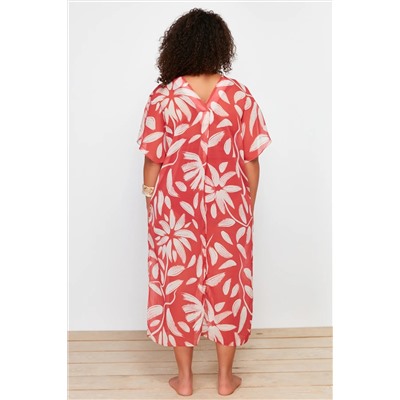 Многоуровневая тропическая узорчатая рука летучей мыши Midi Boy Woven Bargy Size Plass Tbbss24ah00060